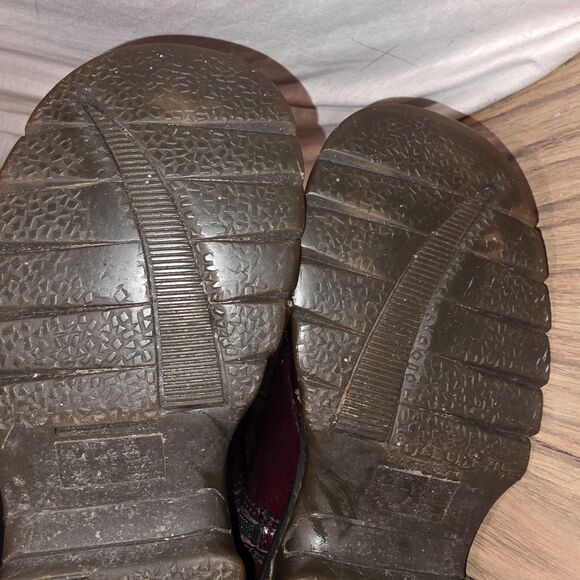 DR MARTENS 9788 4UK 6US Vintage Y2K Brick Red Patent Zip Moto Logo Boots England - Picture 13 of 16